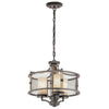 Lustre Ahrendale 3 lumières, verre