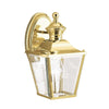 Applique extérieure Bay Shore laiton poli, verre, H 26,3 cm