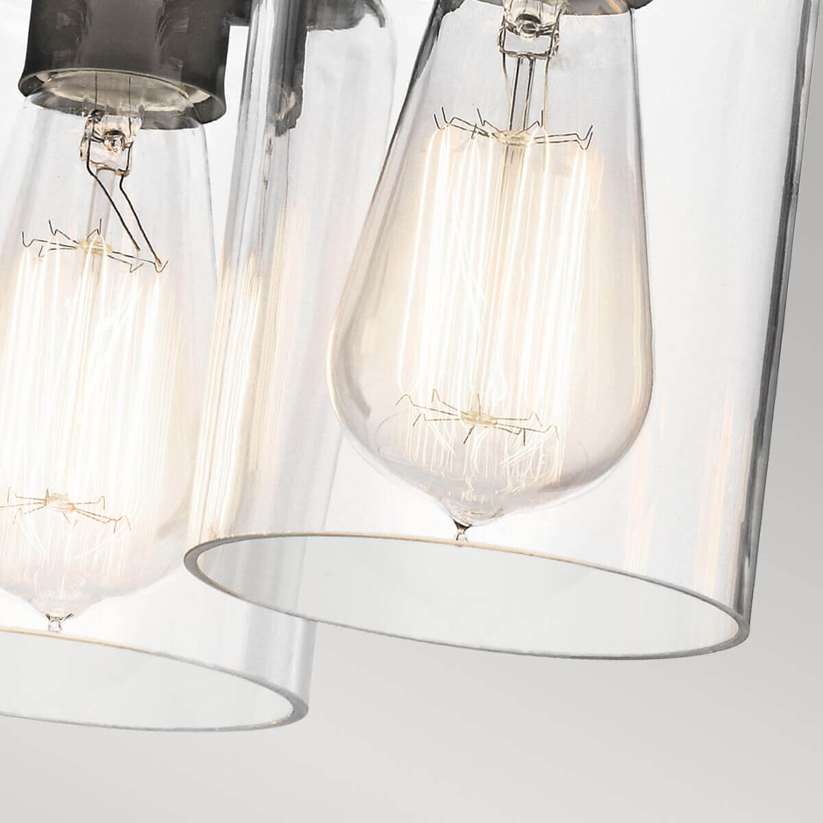 Plafonnier Brinley 3 lumières bronze et nickel satiné, verre