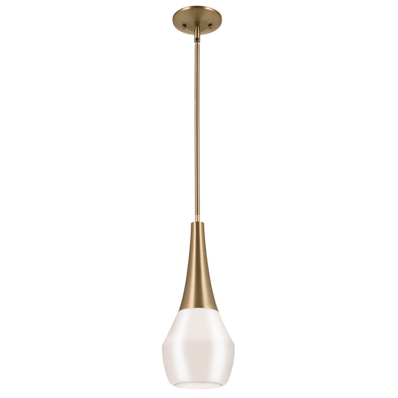 Suspension Deela bronze et opale, verre