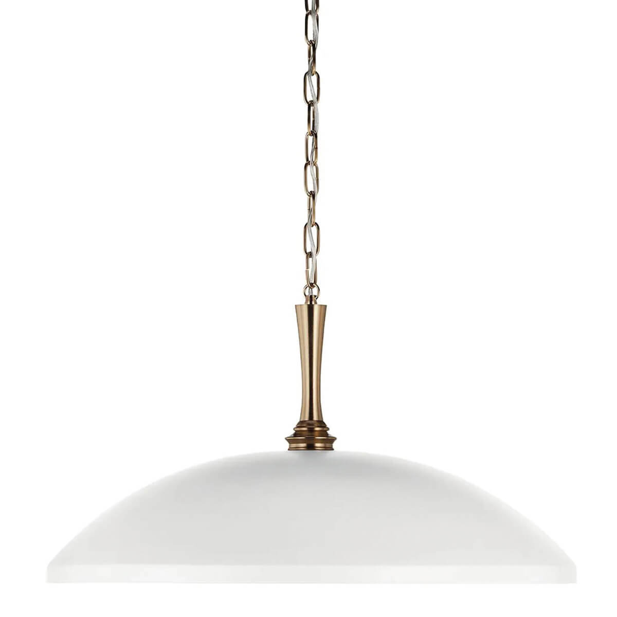 Suspension Delarosa blanche et bronze, verre