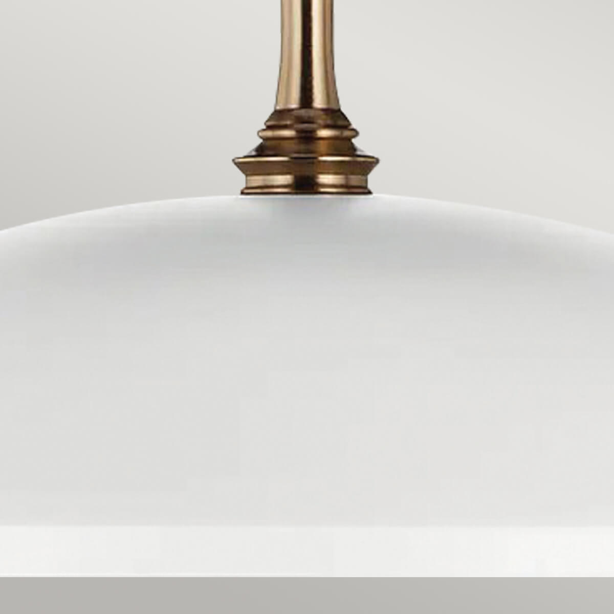 Suspension Delarosa blanche et bronze, verre