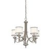 Lustre Lacey 5 lumières blanc, verre