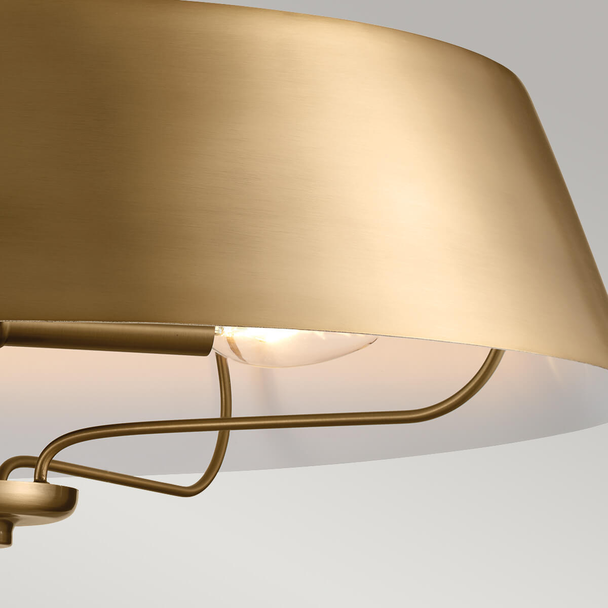 Suspension Luella 4 lumières bois et laiton, verre