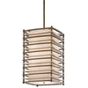 Suspension Moxie 4 lumières bronze, verre