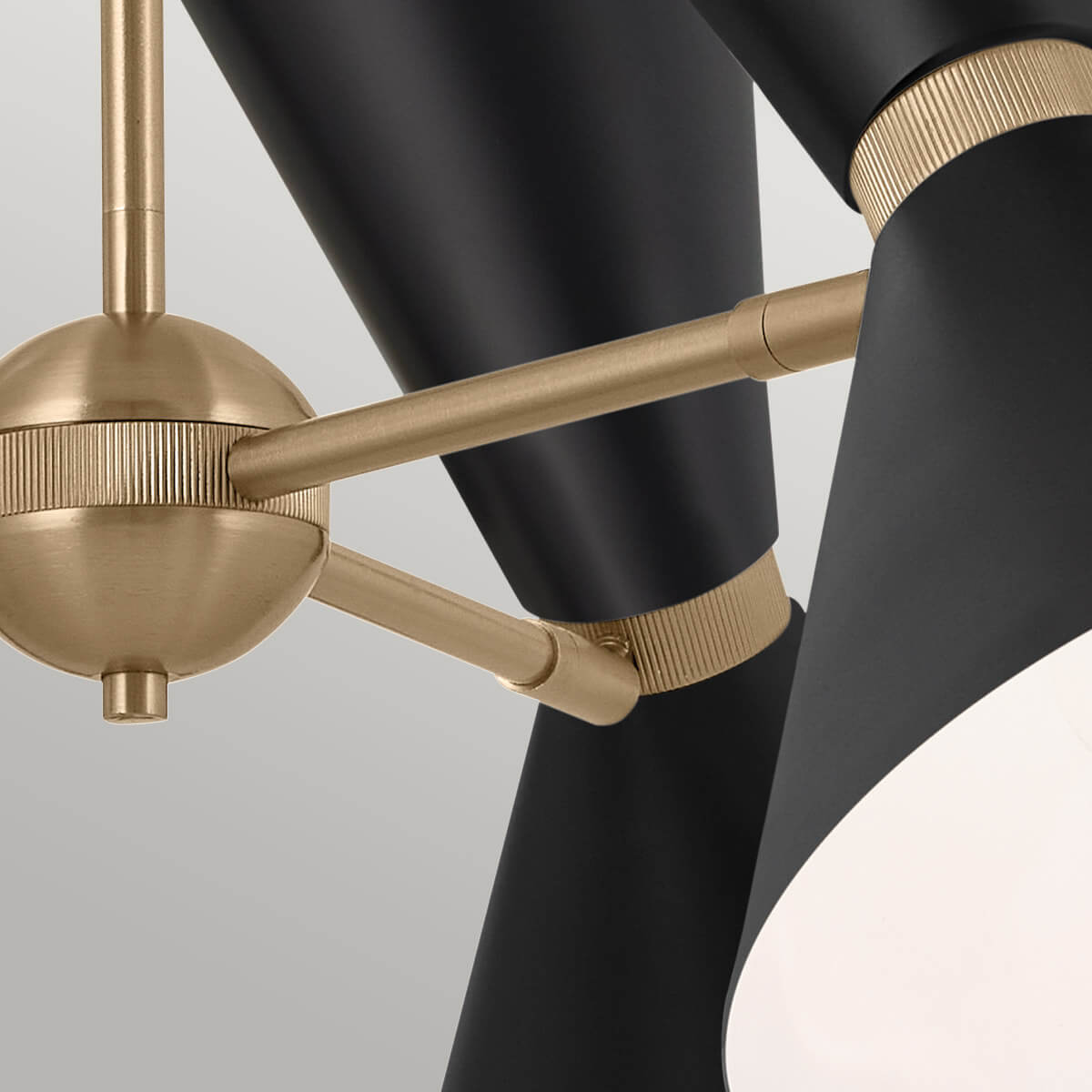 Lustre Phix 6 lumières noir et bronze