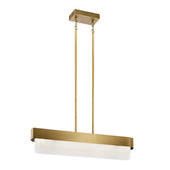 Suspension Serene bois et laiton, verre