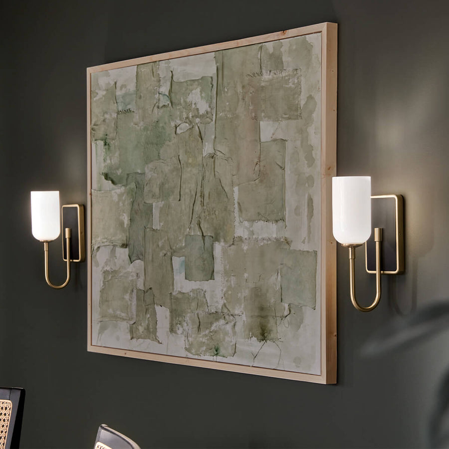 Applique murale Solia bronze et noire, verre