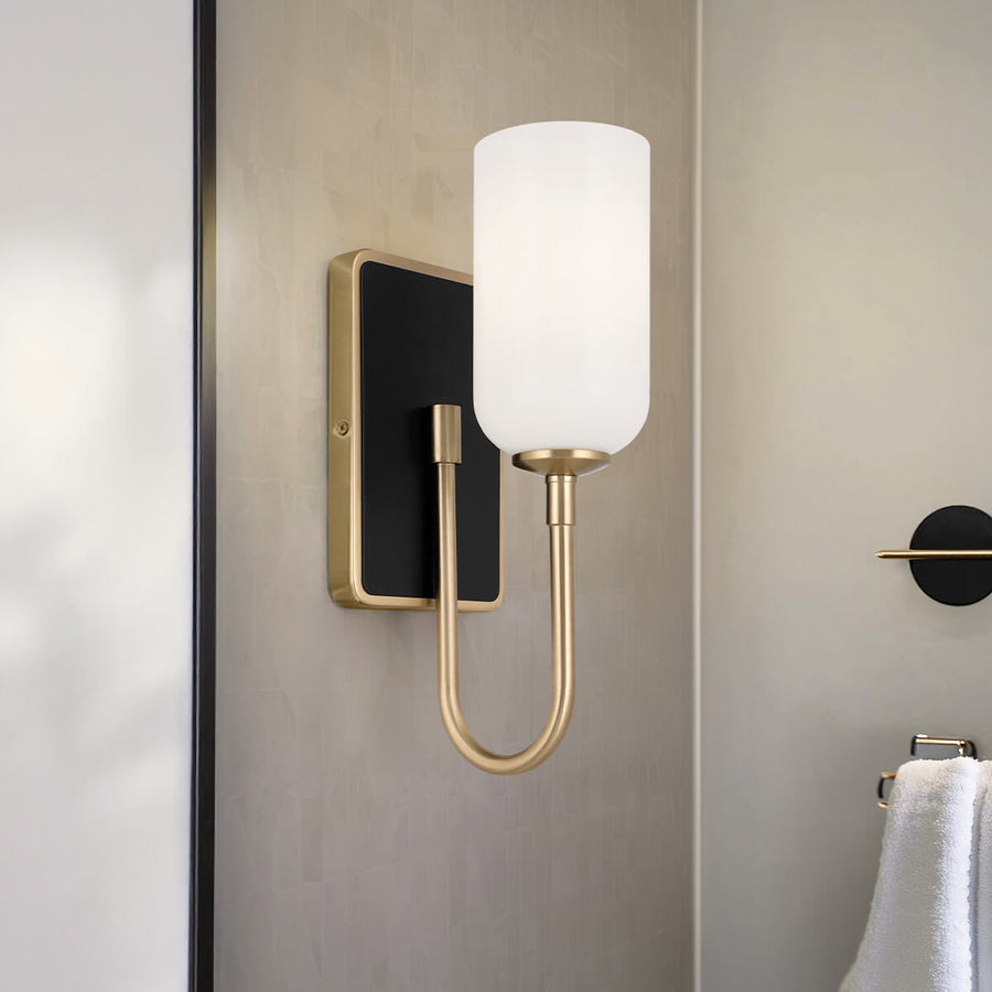 Applique murale Solia bronze et noire, verre