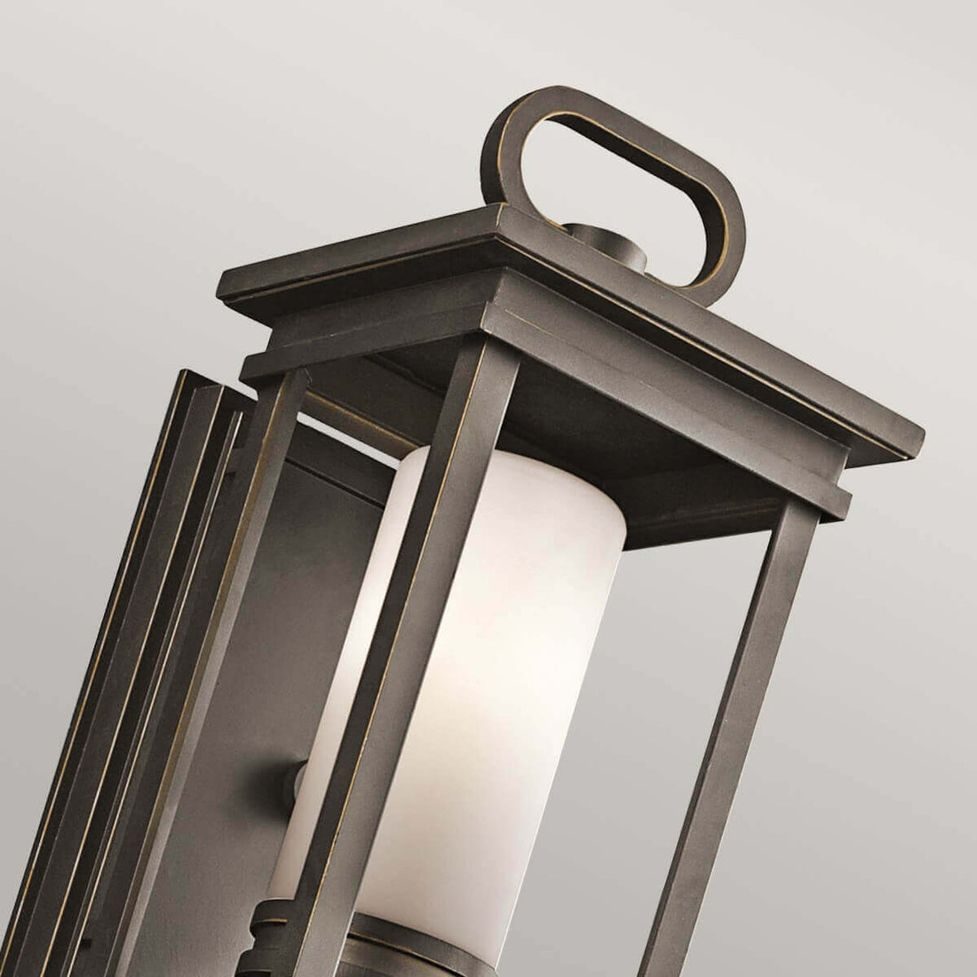 Applique extérieure South Hope bronze, verre, H 30 cm