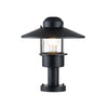 Lampadaire extérieur noir, H 31,8 cm