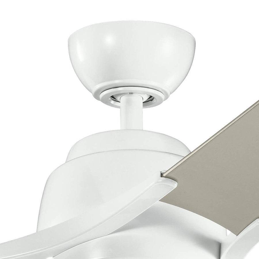Ventilateur de plafond lumineux Zeus bois et argenté (KLF-ZEUS-60-WHT)