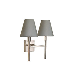 Applique murale Lucerne 2 lumières nickel satiné
