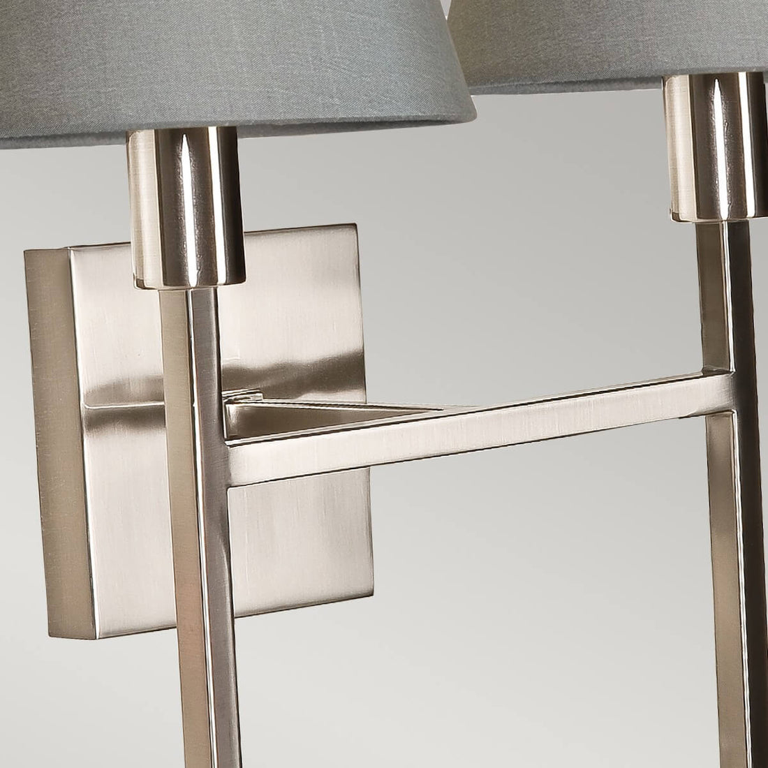 Applique murale Lucerne 2 lumières nickel satiné
