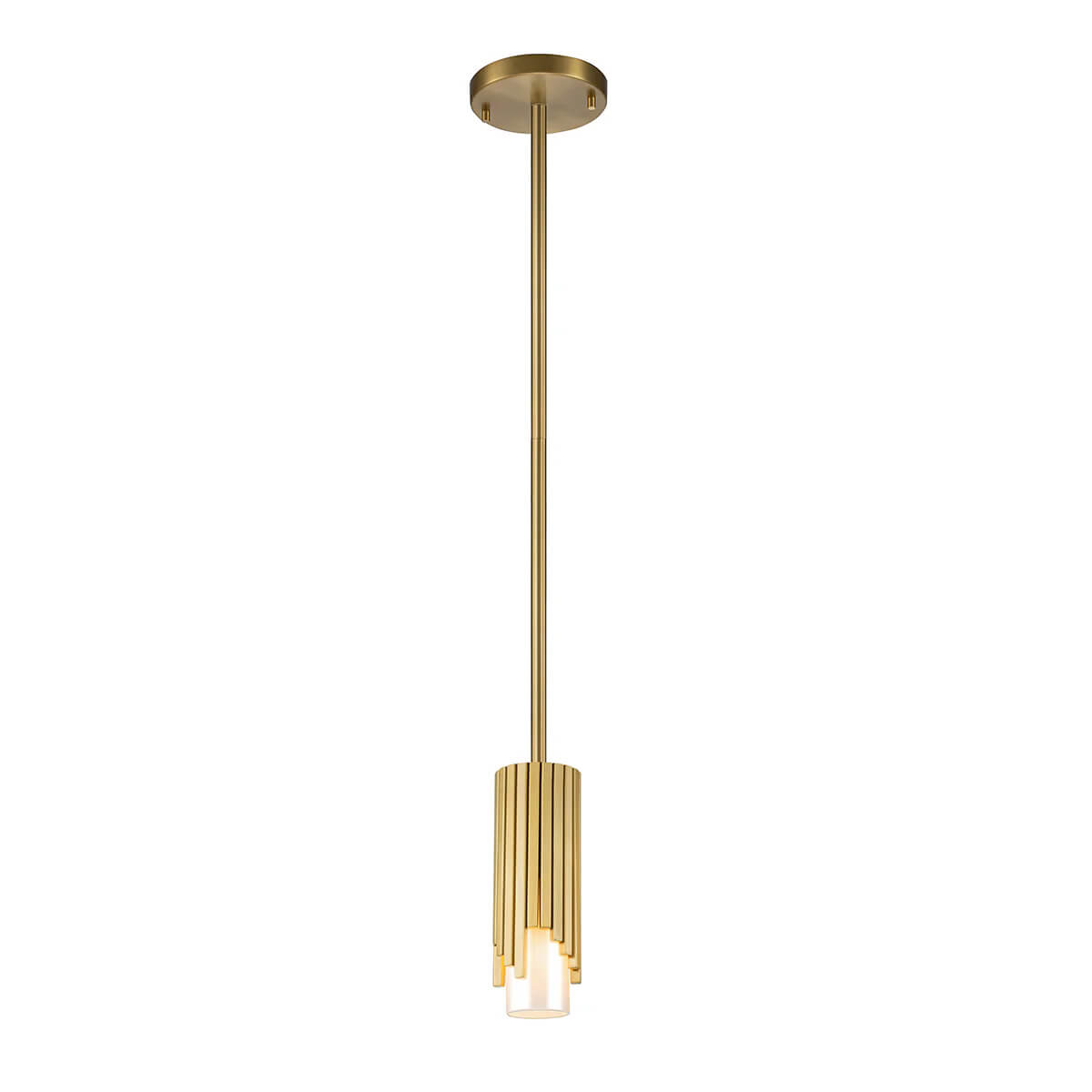 Plafonnier Marvele laiton vieilli et opale, verre
