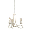 Lustre Olivia 3 lumières crème et doré
