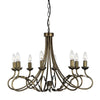 Lustre Olivia 8 lumières noir et doré