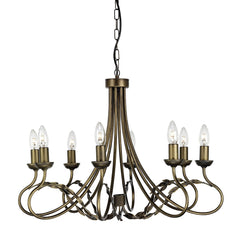 Lustre Olivia 8 lumières noir et doré