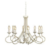 Lustre Olivia 8 lumières crème et doré