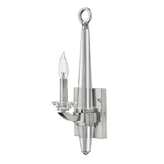 Applique murale Ascher nickel poli, cristal