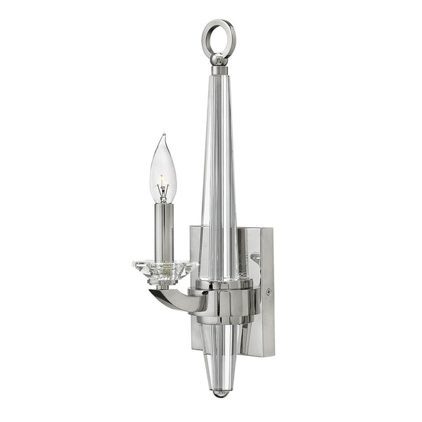 Applique murale Ascher nickel poli, cristal