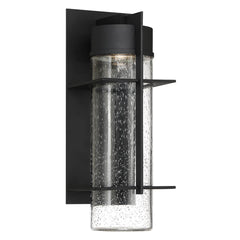 Applique extérieure Eames noire et transparente, verre, H 41 cm