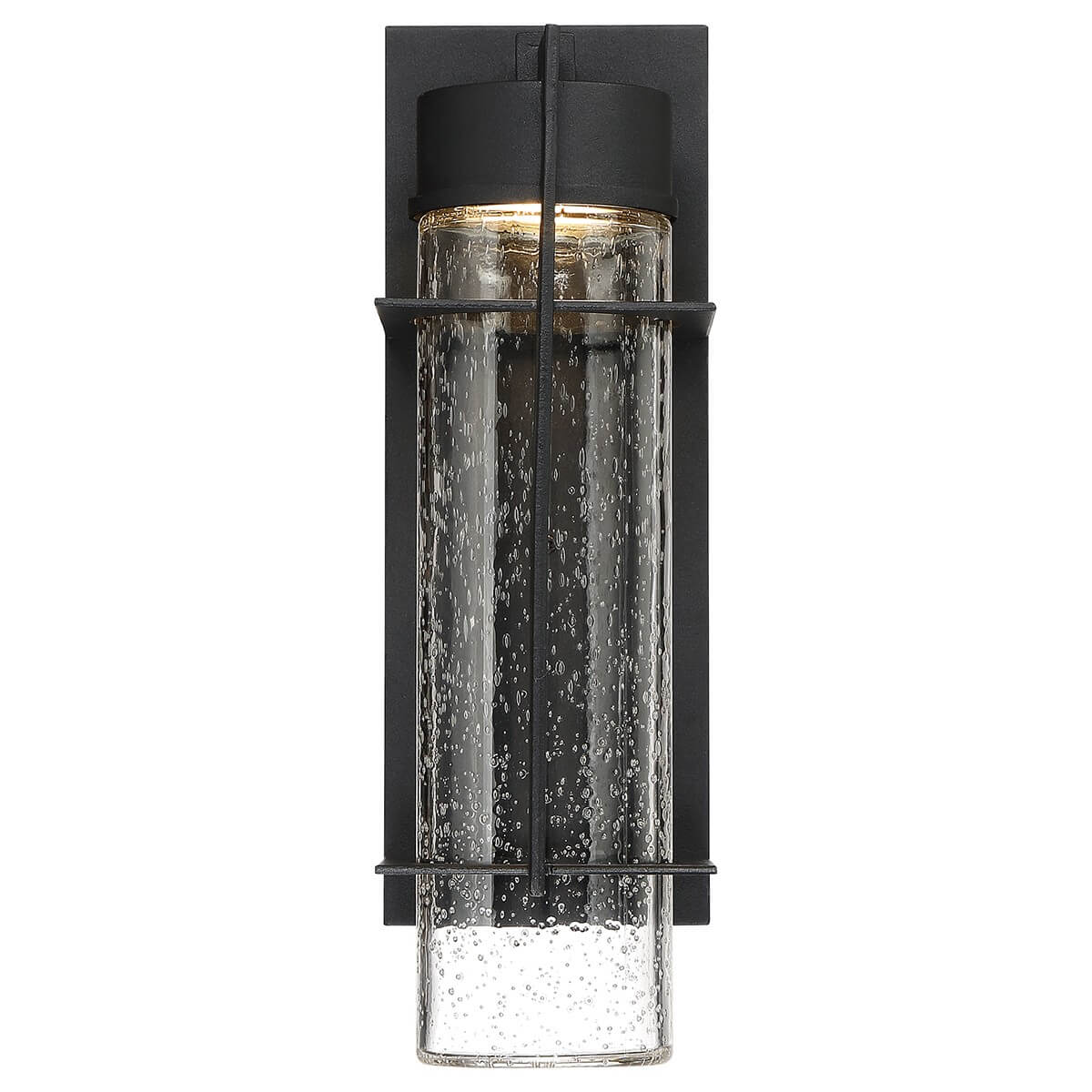 Applique extérieure Eames noire et transparente, verre, H 36,6 cm
