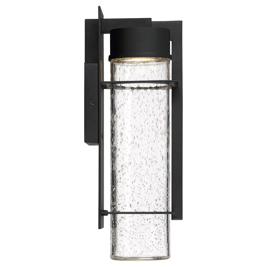 Applique extérieure Eames noire et transparente, verre, H 36,6 cm