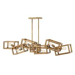 Suspension Ensemble 6 lumières bronze