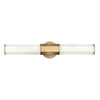 Applique murale Facet laiton et opale, verre, H 65,9 cm