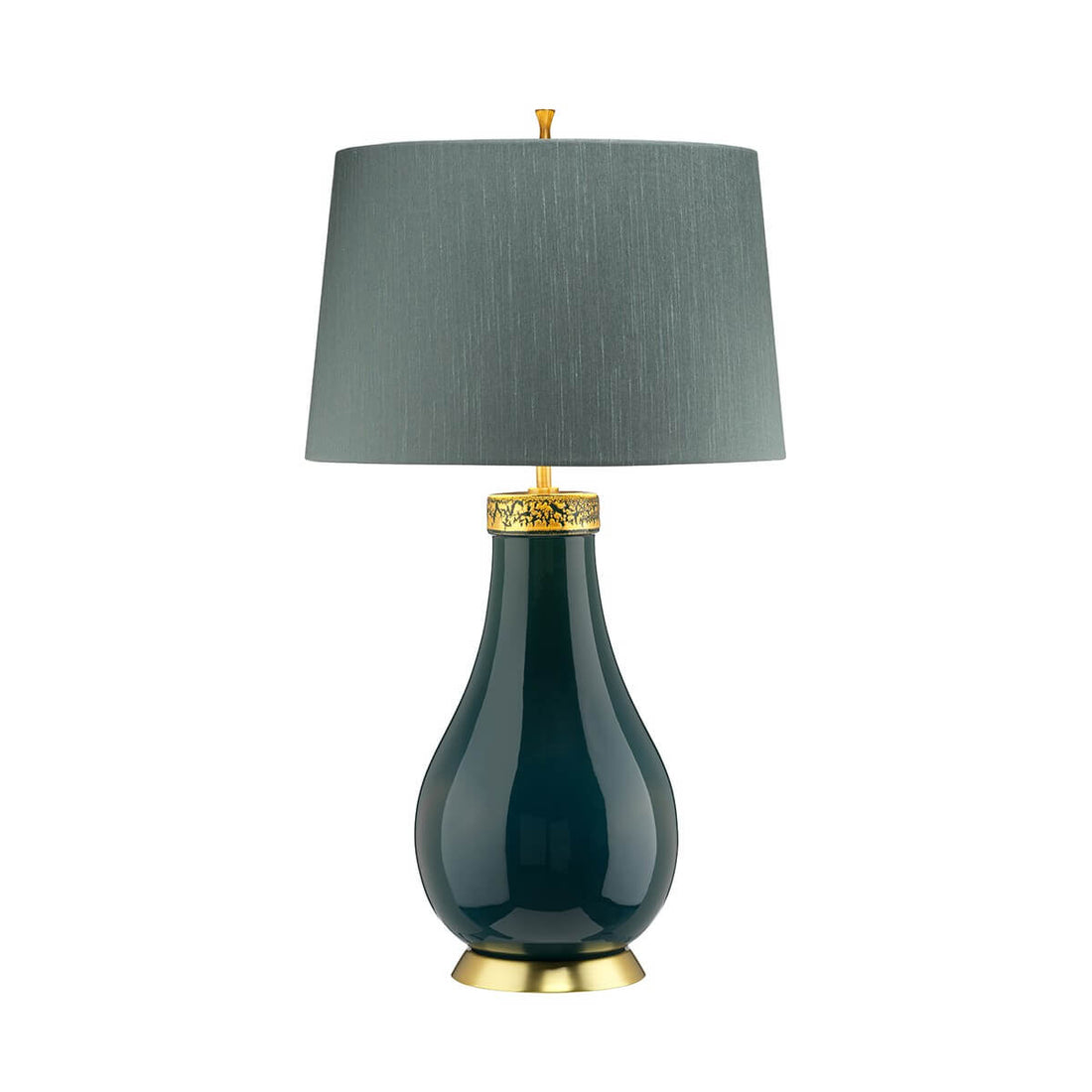Lampe à poser Havering bleu et turquoise, céramique
