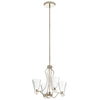 Lustre Kayva nickel poli et transparent, verre, H 50,9 cm