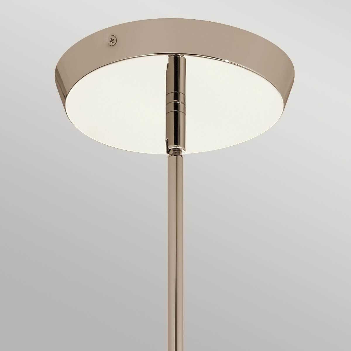 Lustre Kayva nickel poli et transparent, verre, H 50,9 cm