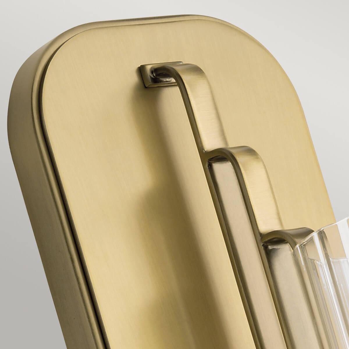 Applique murale Kimrose bois et laiton, verre
