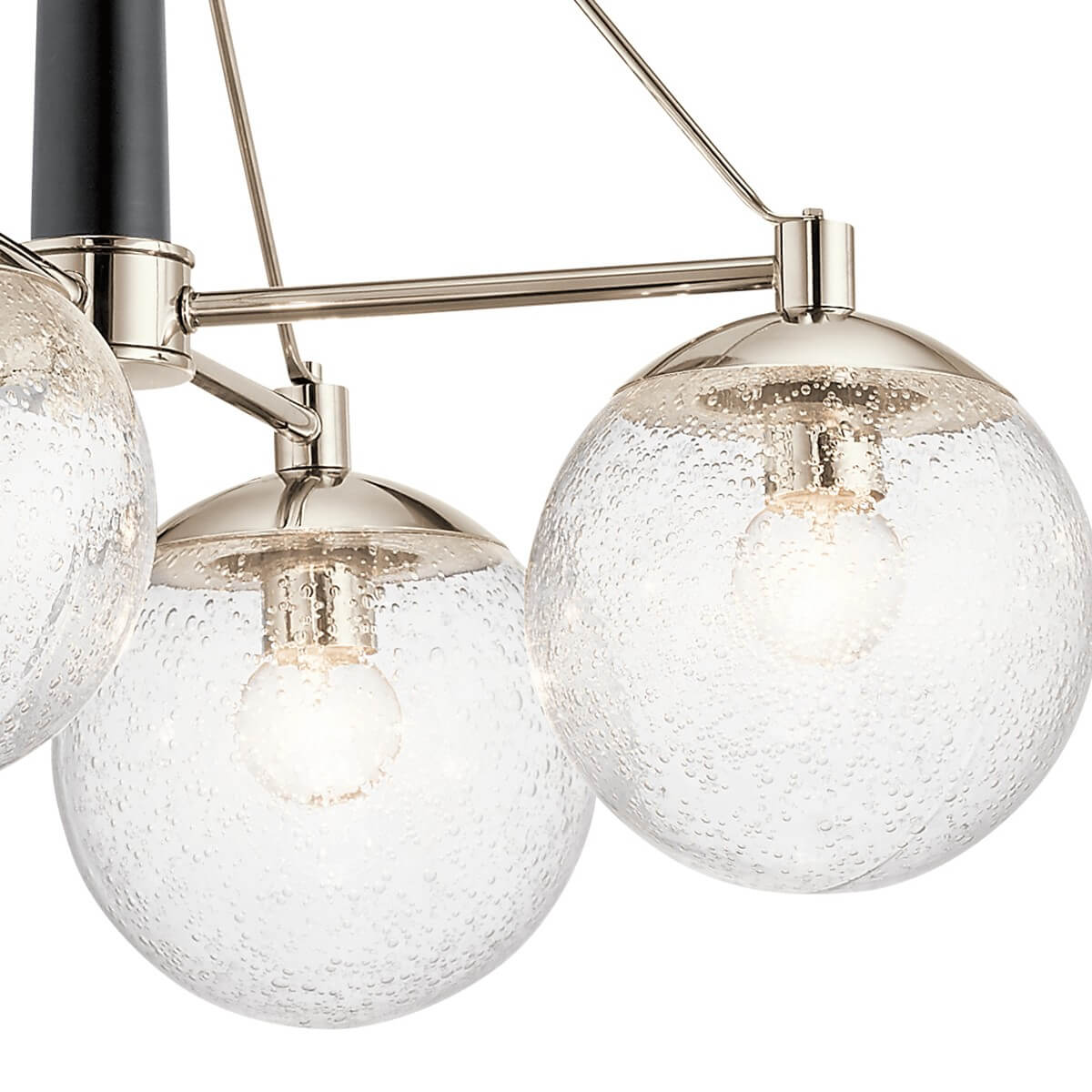 Lustre Marilyn 4 lumières nickel poli et transparent, verre