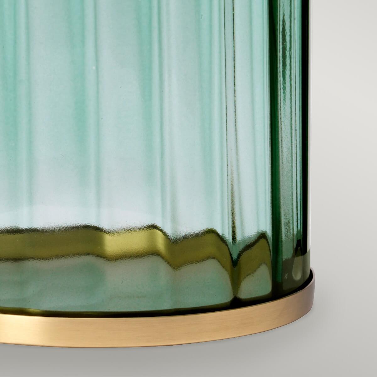 Lampe à poser Reno laiton vieilli, verre