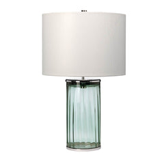 Lampe à poser Reno nickel poli, verre
