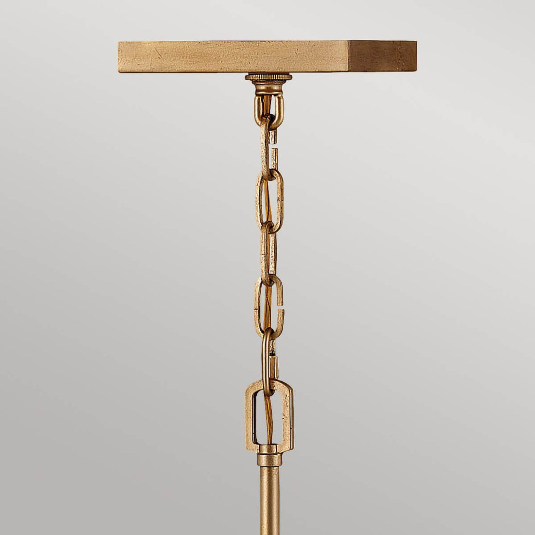Suspension Stinson 4 lumières laiton, cristal, H 43,4 cm