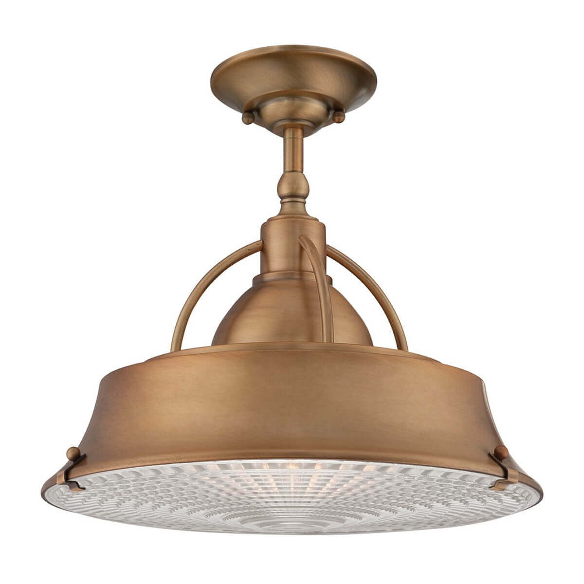 Gros plan de la partie haute, rosace, tige et fixation de l'abat-jour