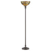 Lampadaire Kami bronze, verre
