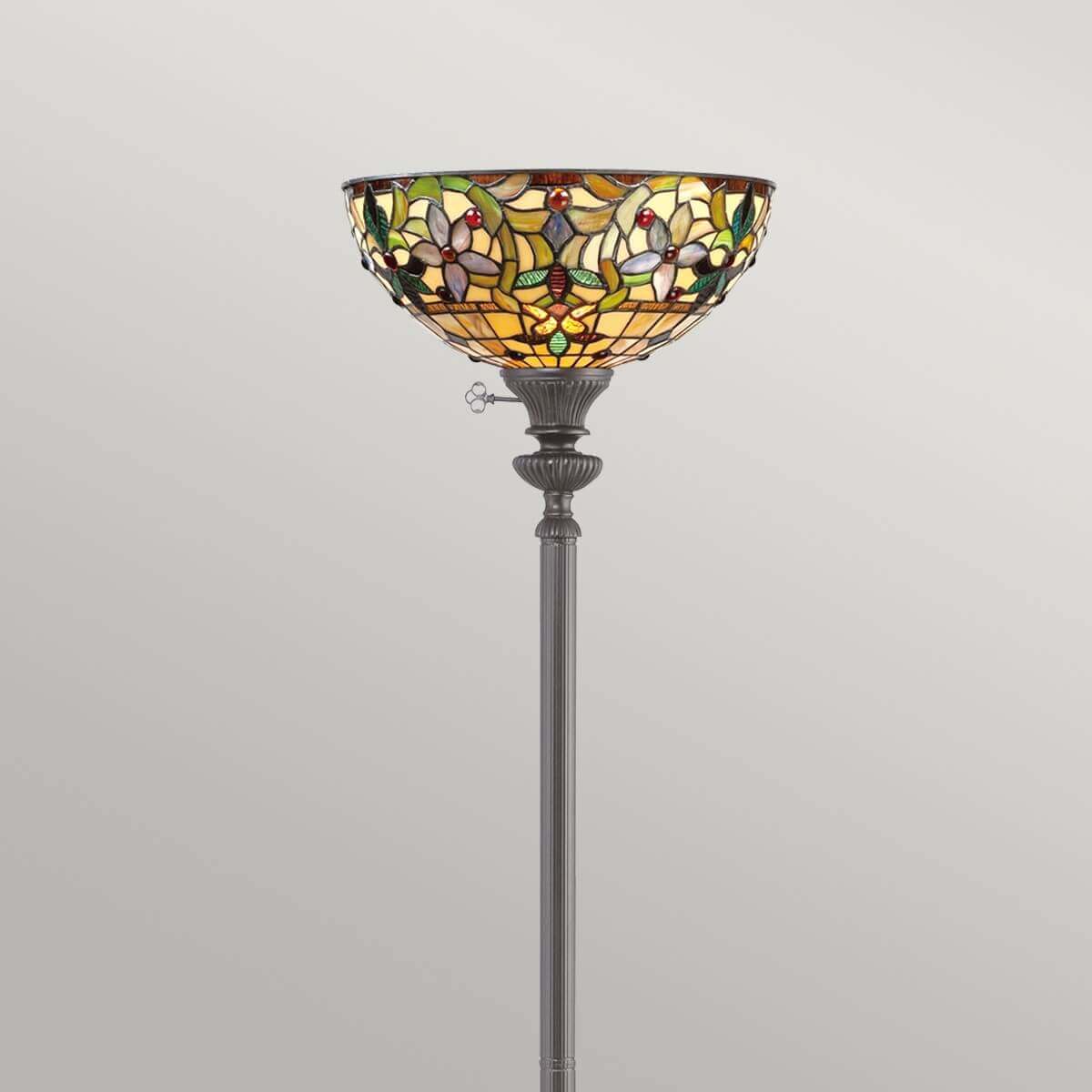 Lampadaire Kami bronze, verre