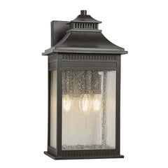 Applique extérieure Livingston 3 lumières bronze, tissu