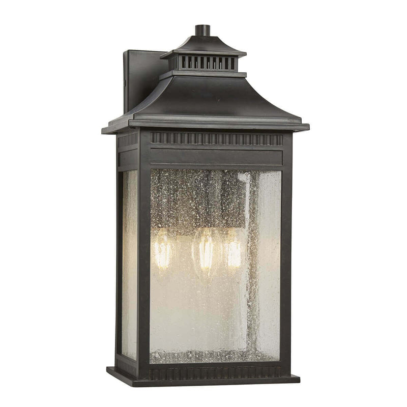 Applique extérieure Livingston 3 lumières bronze, tissu