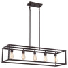 Lustre New Harbor 5 lumières bronze