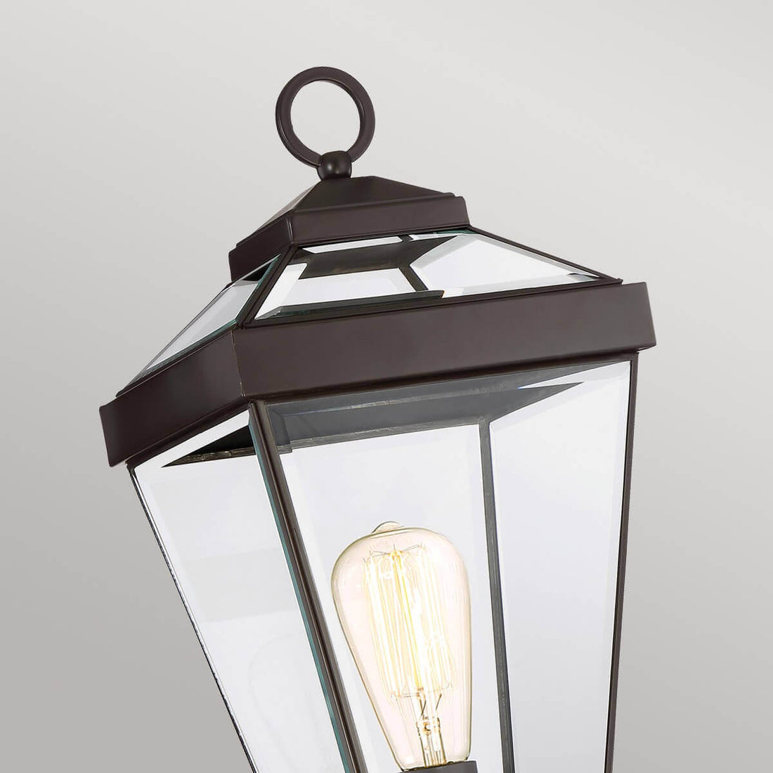 Lampadaire extérieur Ravine bronze, verre