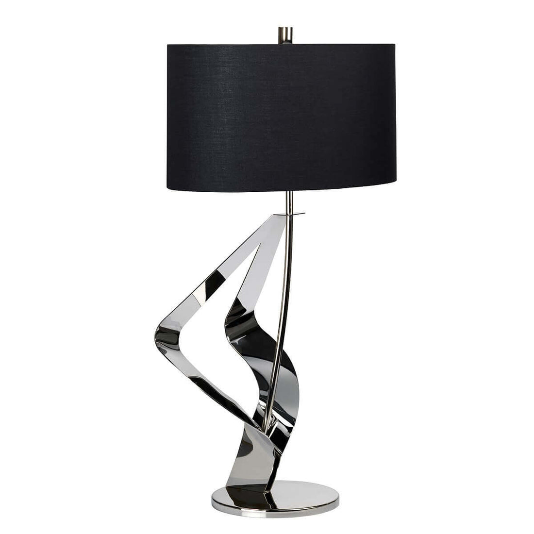 Lampe à poser Ribbon nickel poli et noire