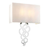 Applique murale Rosa 2 lumières chromée et crème