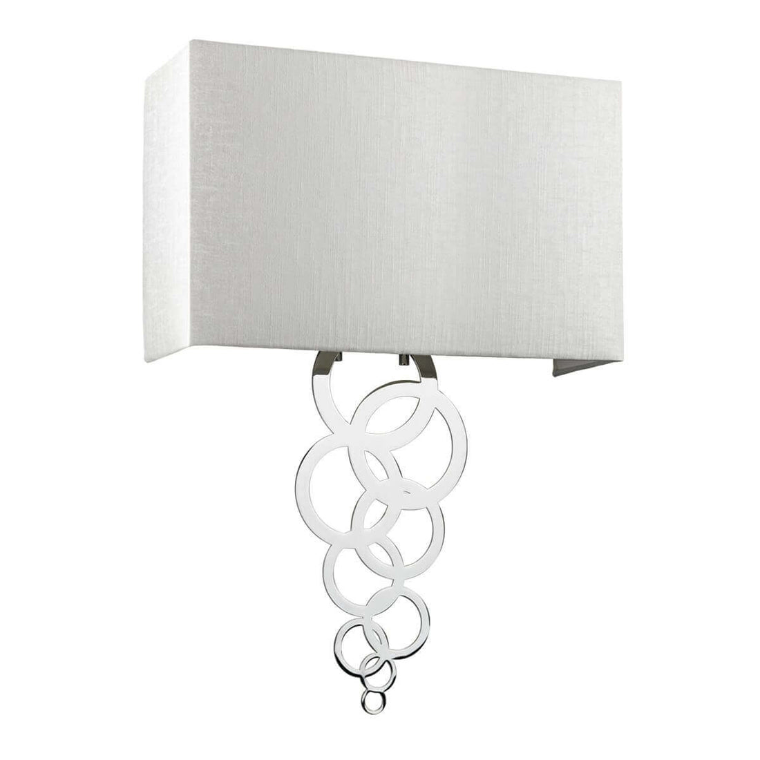 Applique murale Rosa 2 lumières chromée et crème