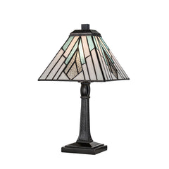 Lampe à poser Alderley bronze, verre, H 35 cm
