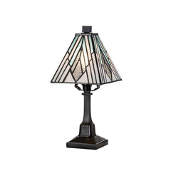 Lampe à poser Alderley bronze, verre, H 32,3 cm